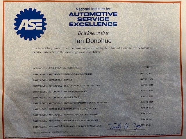 Ian's cert